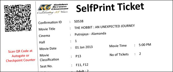 GSC Selfprint Ticket Wayang