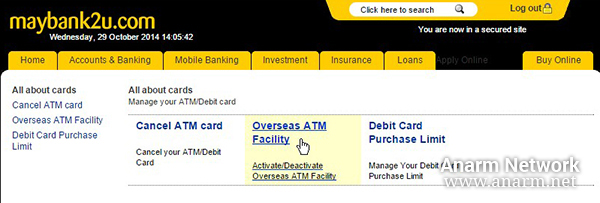 Overseas ATM Facility Maybank