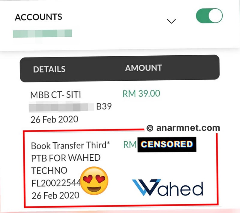 Pengeluaran wang Wahed Invest