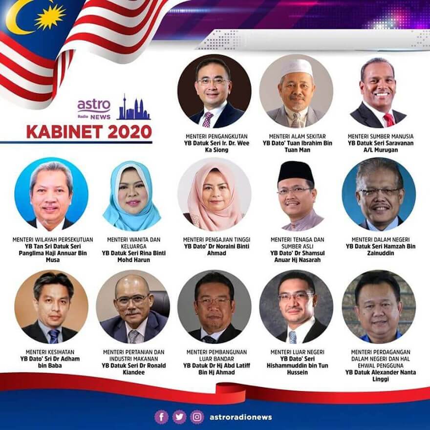 Menteri Kabinet Malaysia 2020