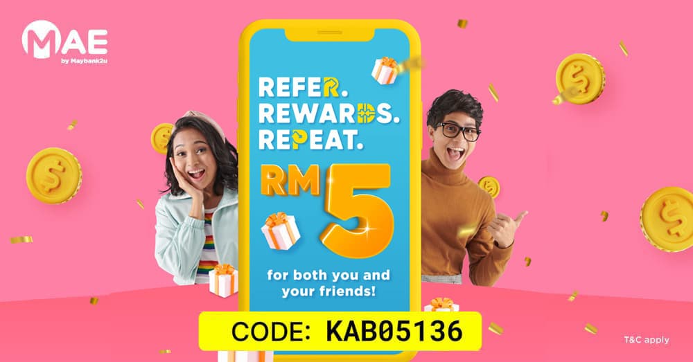RM5 percuma daftar MAE Maybank2u
